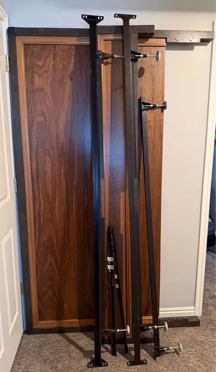 Whittier Wood Bryce King Bed Frame – Solid Alder & Black Walnut Mid-Century Modern