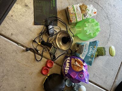 Gerbil cage with wheel and other supplies
