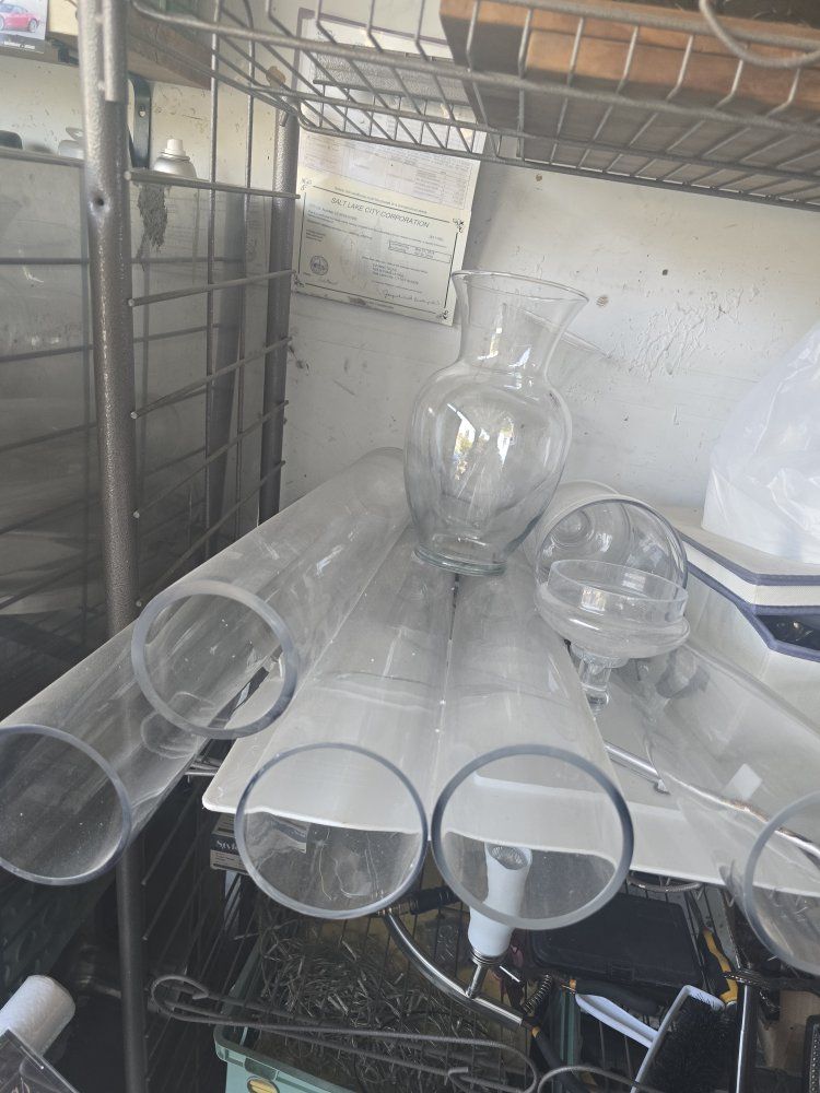 Assorted Clear Glass Vases & Cylinders - Variety of Sizes for Home Decor & Centerpieces