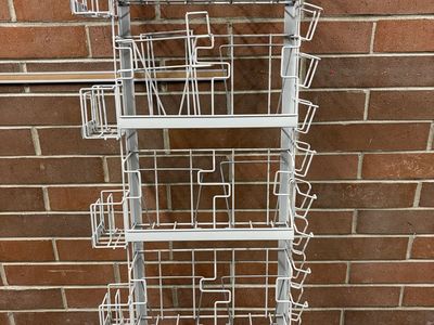 5 Tier Wire Grid Display Stand Magazine Brochure Rack