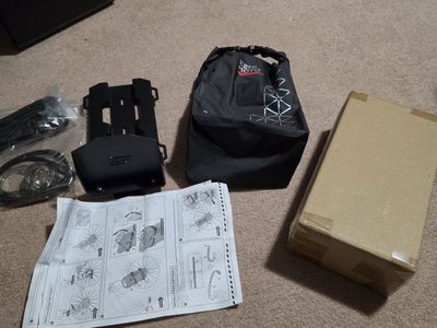 KEMIMOTO 10L Waterproof Bicycle Fork Bag/ Pannier with Metal Tray for Ebike/Scooter - Black