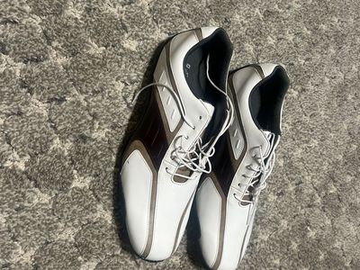 FootJoy Men's Golf Shoes Size 10.5 White Brown Accent