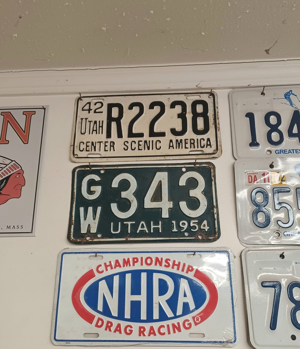 Antique license plates $100 ea.