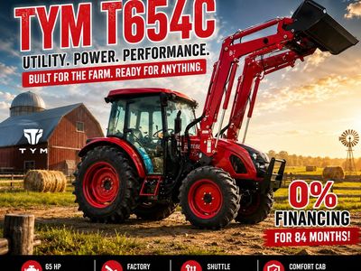 New TYM T654C Cab Tractor and Loader