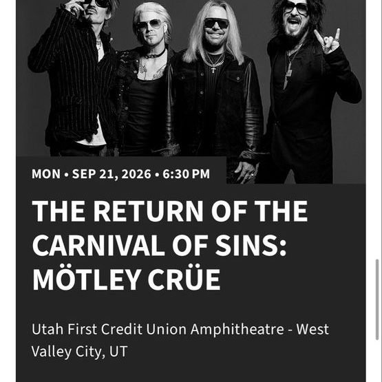1 extra GA Motley Crue ticket