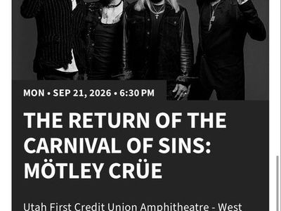 1 extra GA Motley Crue ticket