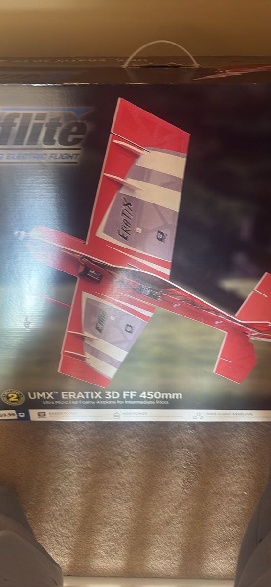 E-flite UMX ERATIX 3D FF 450mm Ultra Micro RC Airplane with 2 Batteries