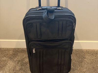 Black Wheeled Carry-On Luggage - Compact Travel Suitcase