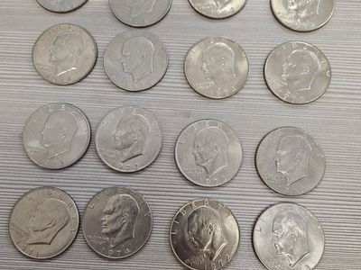 Lot of 16 Eisenhower Dollar Coins - Various Dates (1971, 1972, 1974, 1976, 1978) - Collectible US Currency