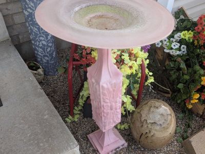 NEW HAND MADE BIRD BATH $20 LOCATED IN ROY VENMO OR CASH FCFS