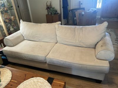 Cream Microfiber Sofa