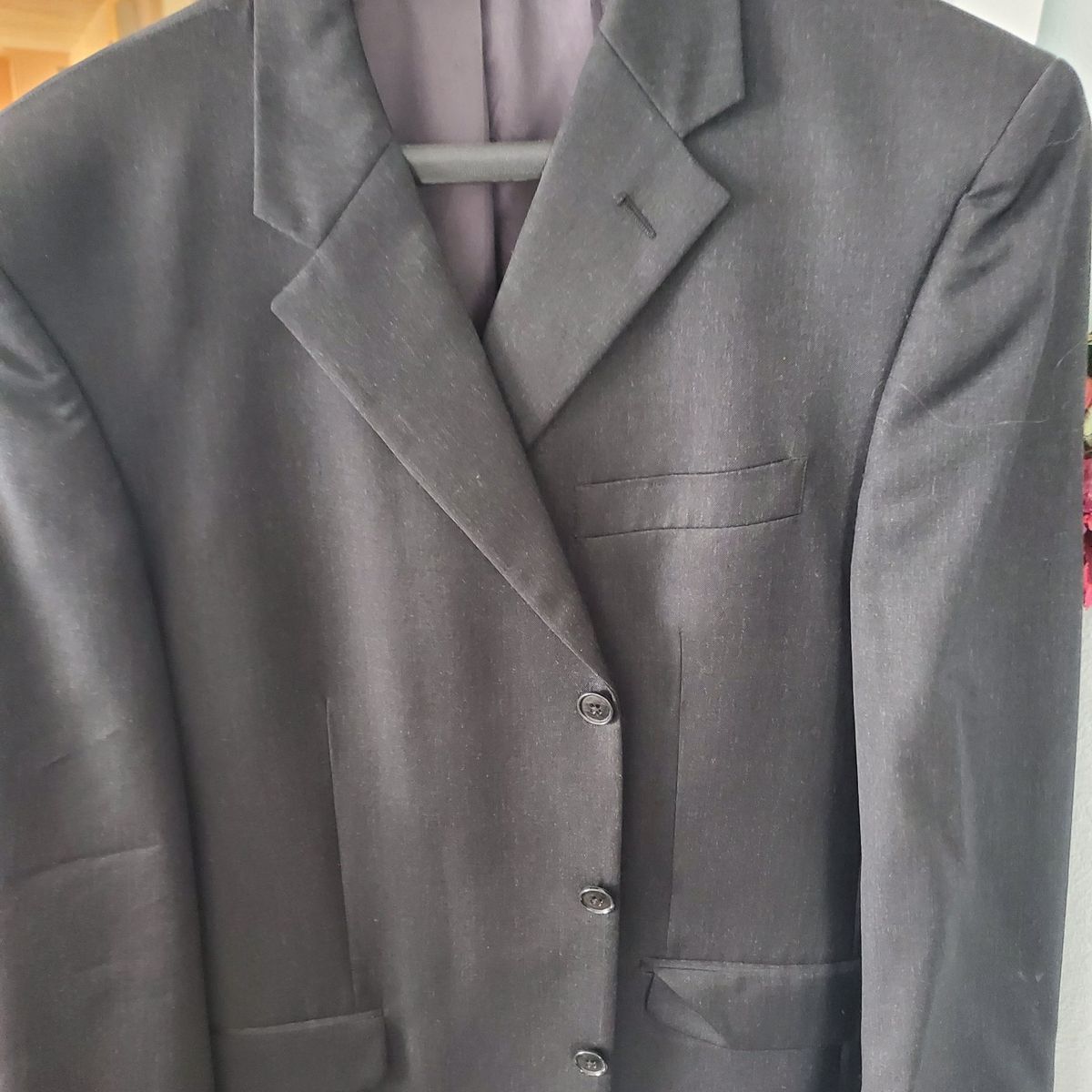 Dark gray suit