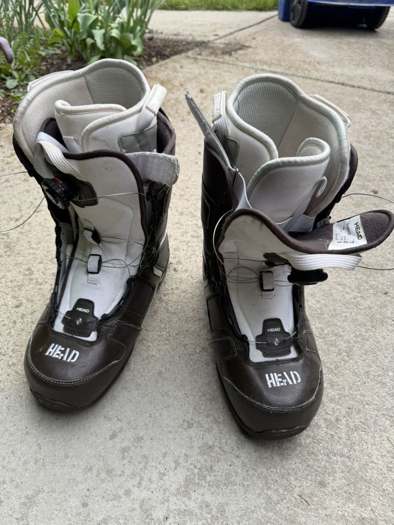 Head Brown Snowboard Boots Size 11.5