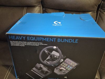 Logitech G Heavy Equipment Bundle - Farm Sim Wheel, Pedals, and Side Panel Control Deck