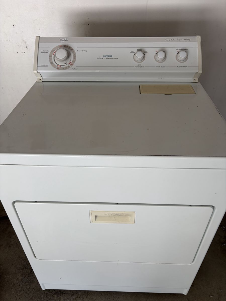 Whirlpool electric dryer - works great!