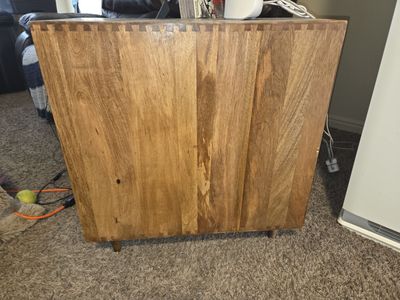 Mahogany end table's dovetail woodwork for sa