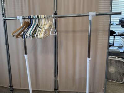 Adjustable Rolling Clothes Rack