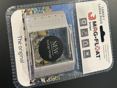 Mag-Float Large Plus Floating Magnetic Aquarium Cleaner Scraper - New Package