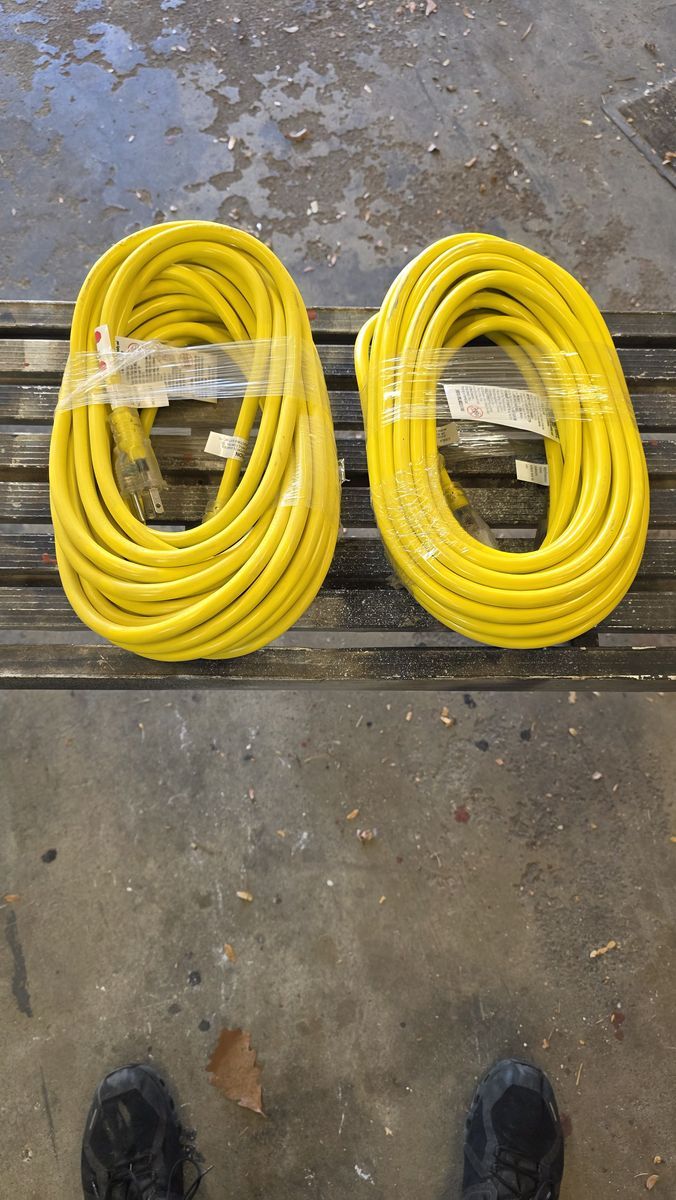 2 New 50' Heavy Duty Power Cords