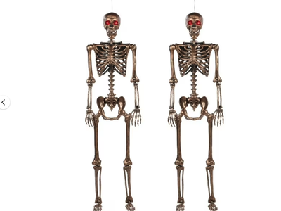 New in box, Member's Mark Talking Skeletons, Set of 2, red eyes 60" tall