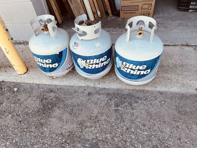 Empty propane tank