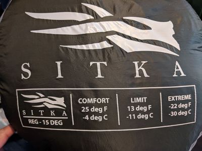 Sitka HyperDown 15 degree Sleeping Bag - new and unused