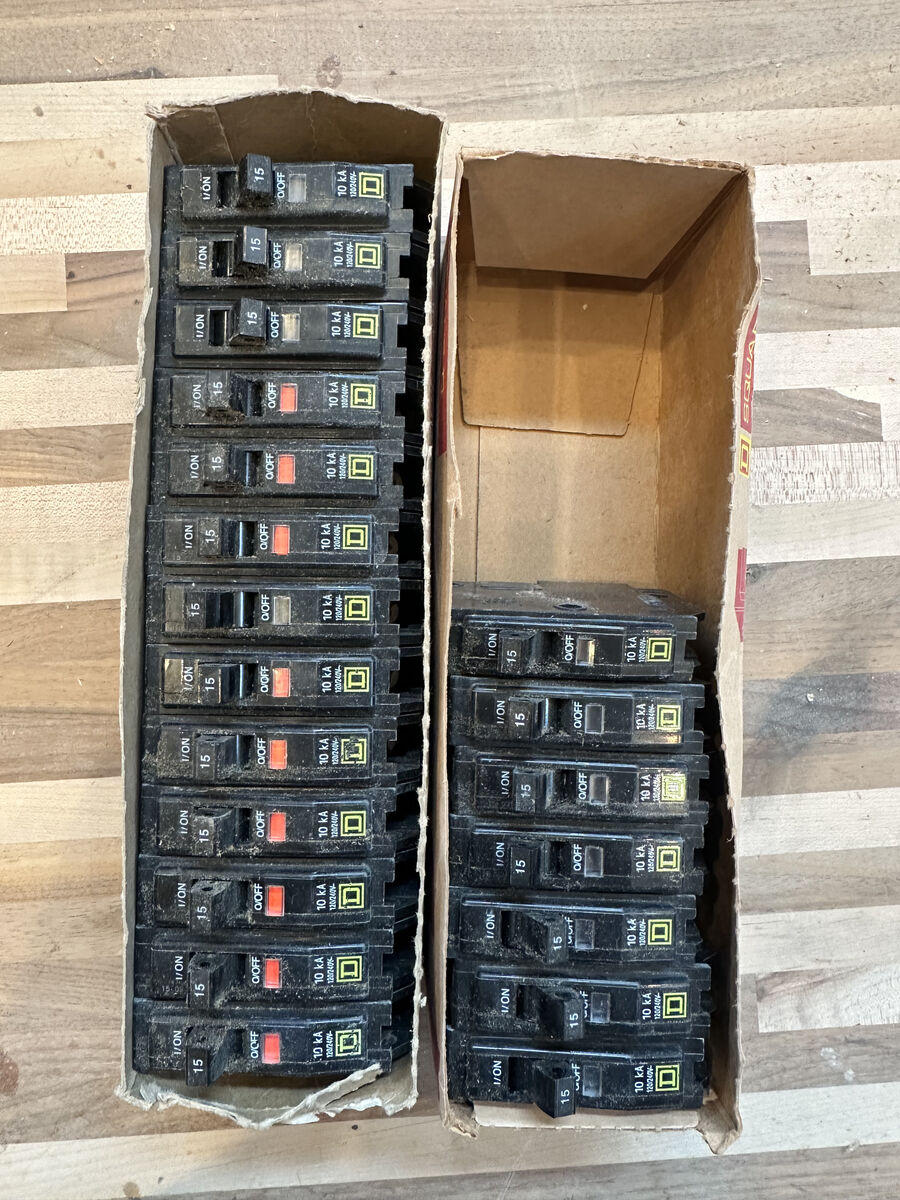 Square D QO 15Amp Circuit Breakers NEVER USED
