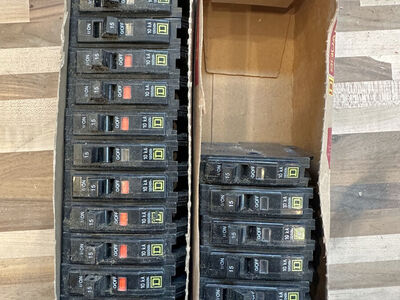 Square D QO 15Amp Circuit Breakers NEVER USED