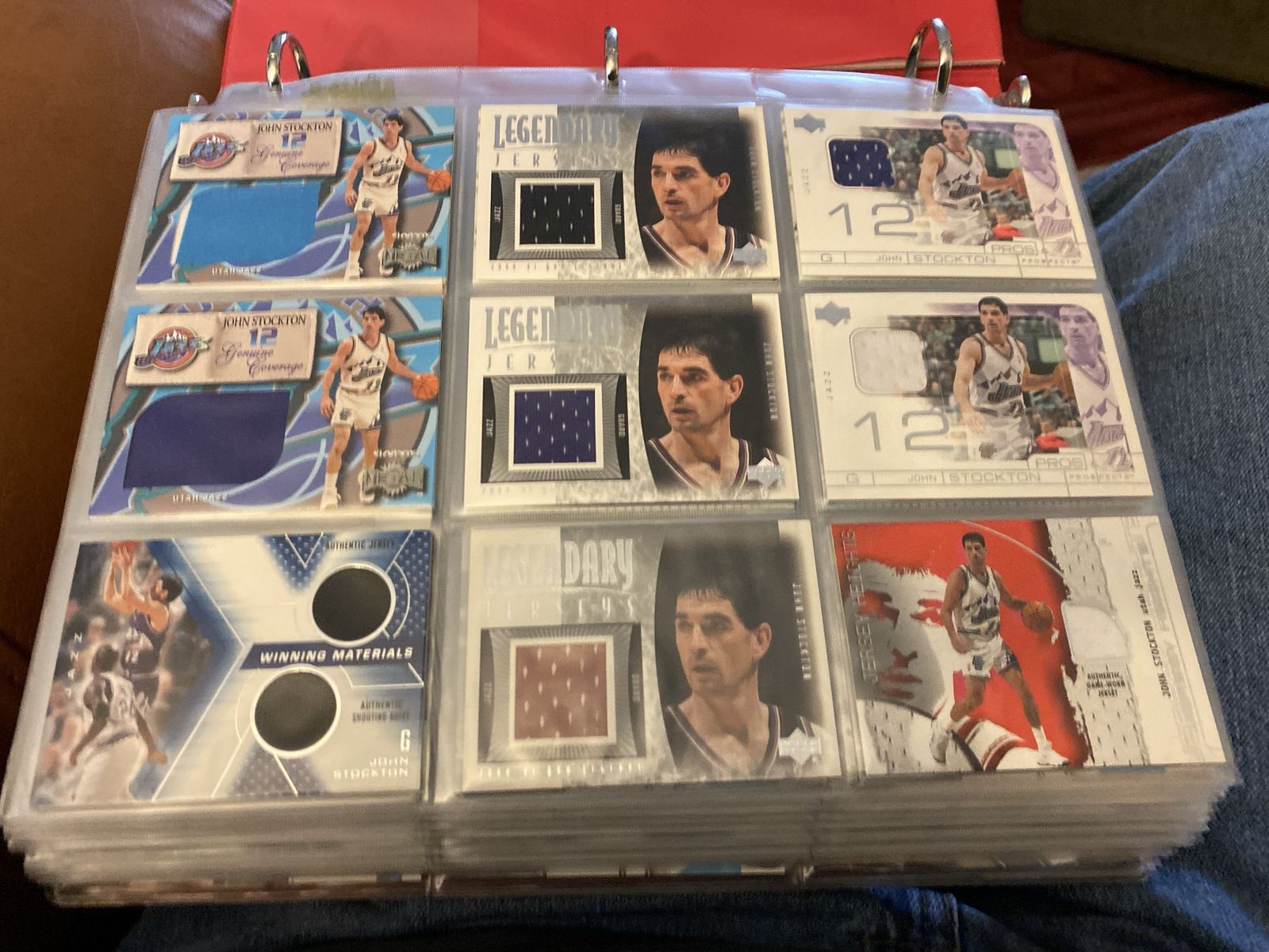 All Different Cards & Colors John Stockton Utah Jazz Game-Used Relic & Jersey NBA Basketball Cards Collection