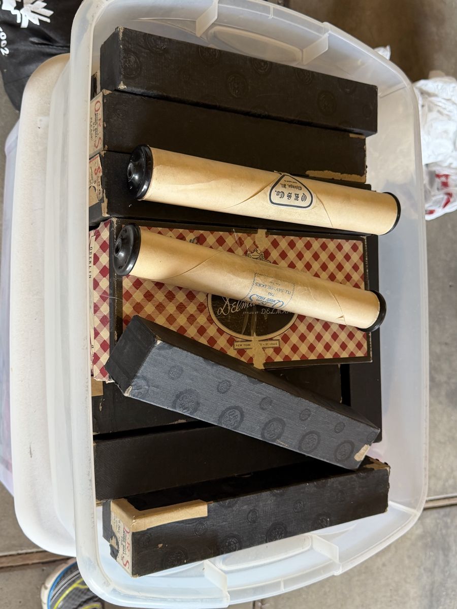 Antique piano rolls