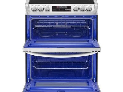 LG 7.3 cu slide in double oven electric range