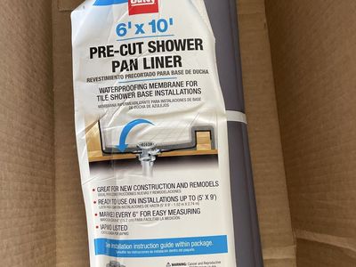 Oatey 6'x10' Pre-Cut Shower Pan Liner - Waterproofing Membrane for Tile Shower Base Installations