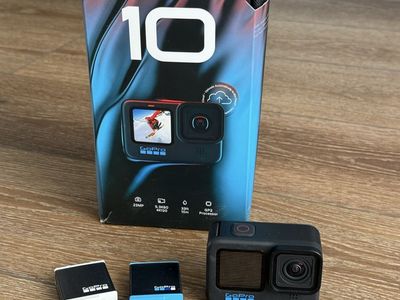 GoPro HERO10 Black Action Camera with HyperSmooth 4.0, 23MP, 5.3K60 Video & 2 Batteries
