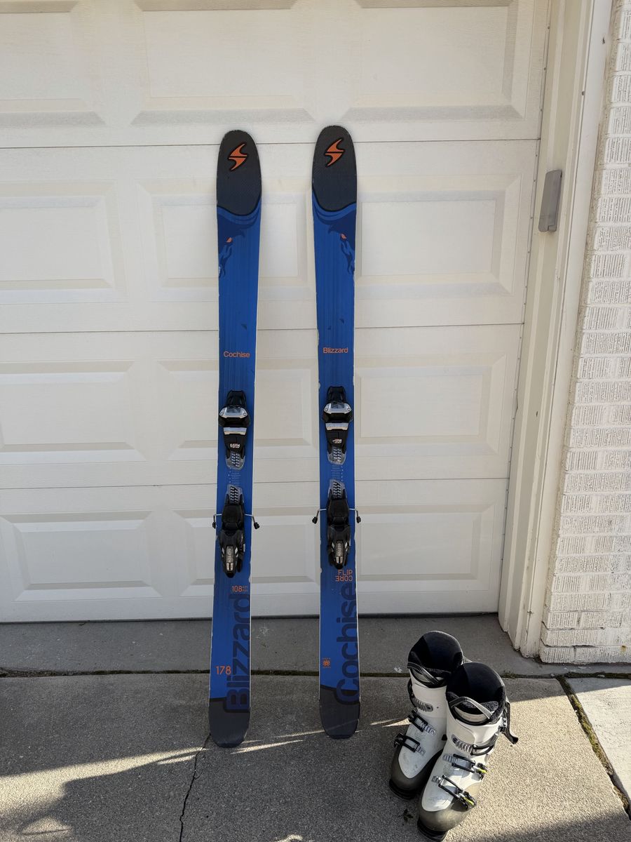 Blizzard Cochise Skis (178cm, 108mm) + Ski Boots