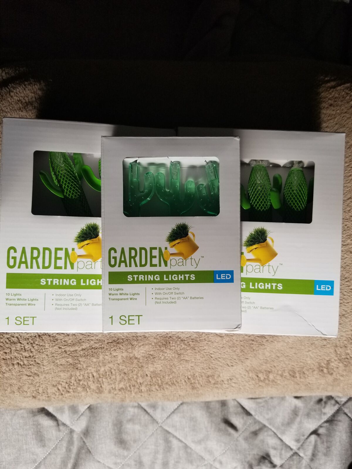 Garden Party Cactus String Lights - 3 Sets - Unopened Mint Condition