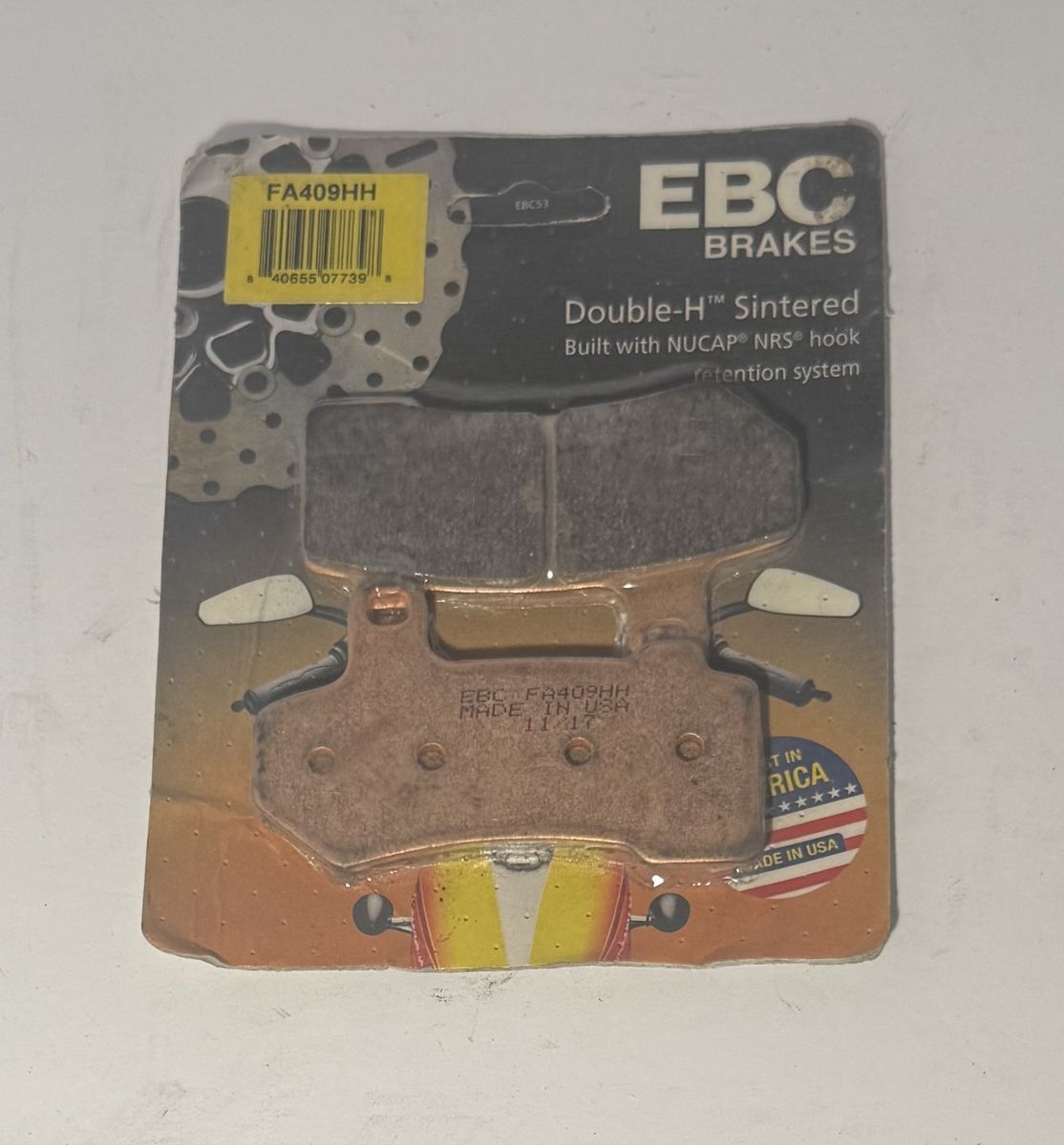 EBC Brakes FA409HH Double-H Sintered Touring / V-Rod Brake Pads