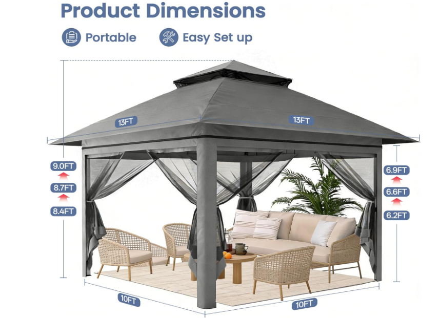 New in box 13x13 Pop Up Gazebo
