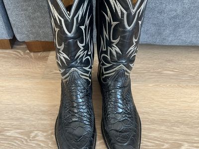 Tony Lama Black Label 8.5 D Sea Turtle Boots