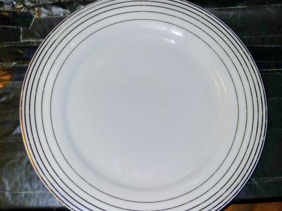 A Macy's own brand - Charter Club Grand Buffet Infinity Platinum Dinner / Salad Plate - White, Single Plate