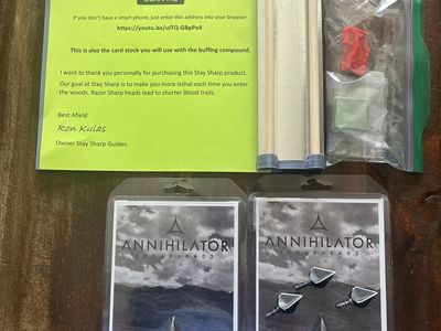 Annihilator Broad heads and Stay Sharp sharpener