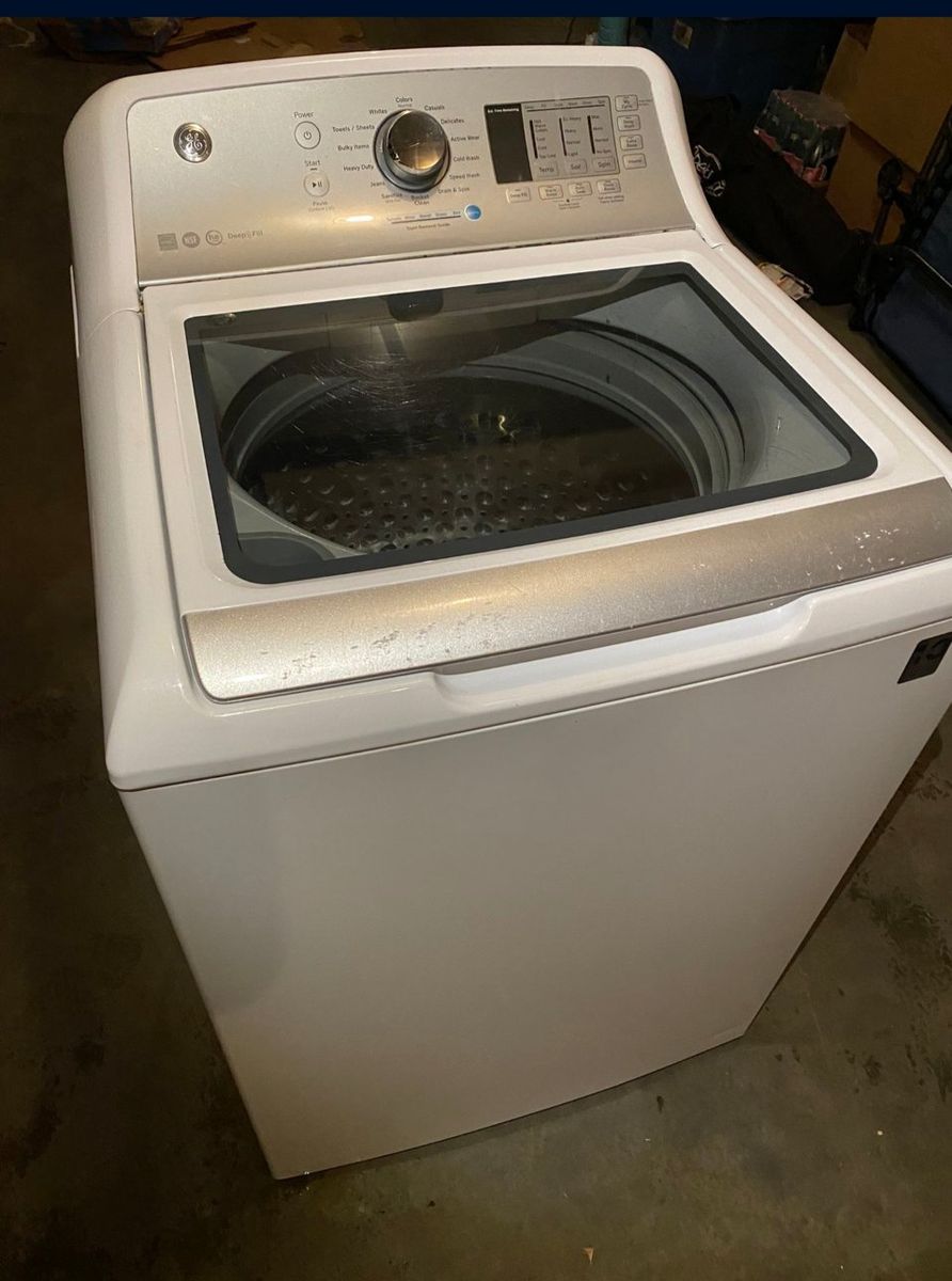 GE Top Load Washer White with Scented Pod Dispenser SmartDispense