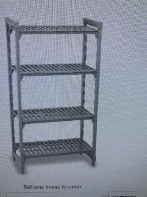 FOOD Storage rack CAMBRO 72" H x 48" W x 21"D  USDA rated polycarbonate