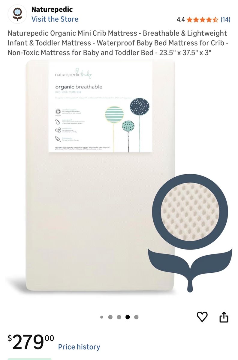 Naturepedic - mini crib mattress