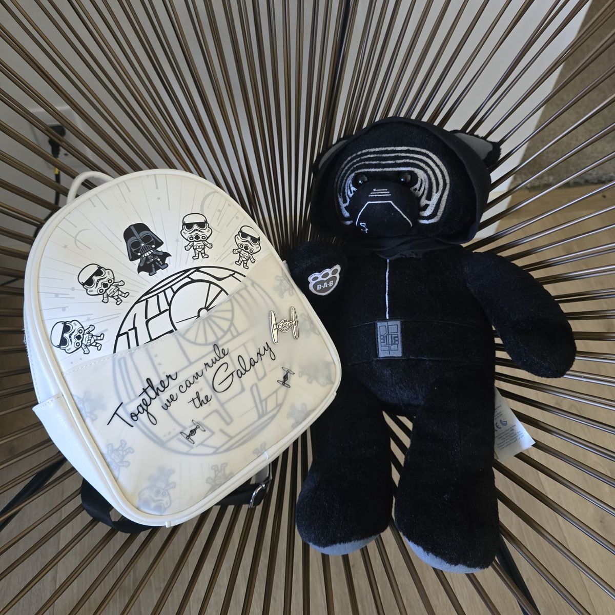 Star Wars backpack and teddy