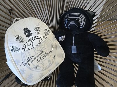 Star Wars backpack and teddy