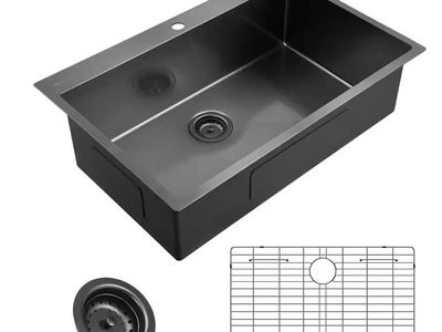 Gunmetal Black Stainless Steel 33 in. Sink Blend