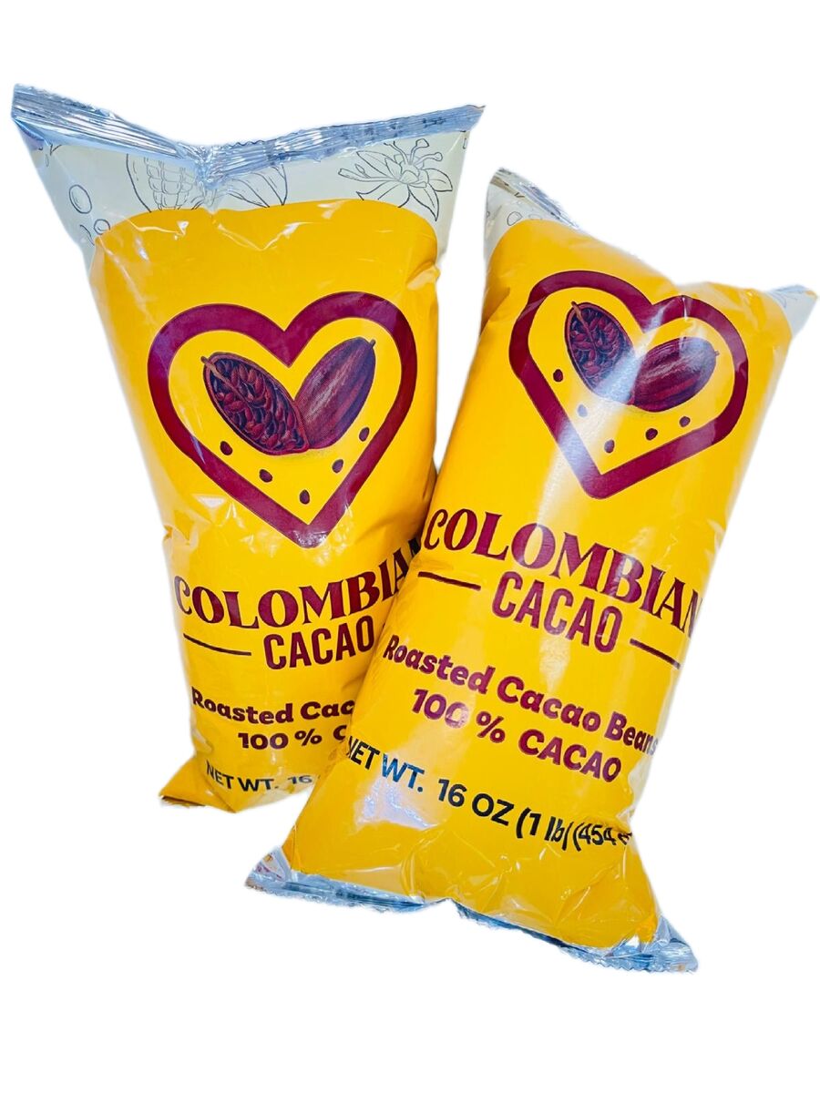 2 Pack ROASTED CACAO BEANS – Single-Origin Colombian Cacao