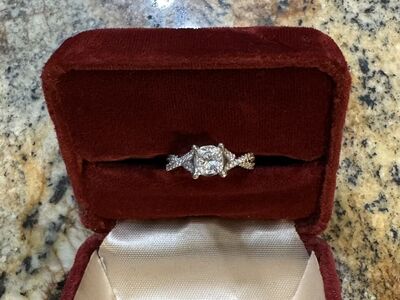 1.80 ct Total Diamond Engagement Ring Princess Cut