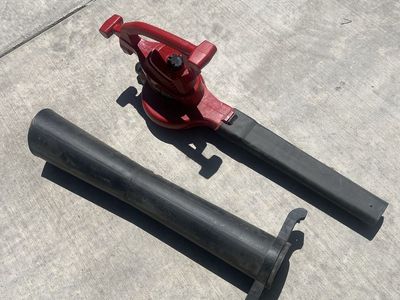 Red Electric Leaf Blower with Detachable Tube - Used, Working Condition