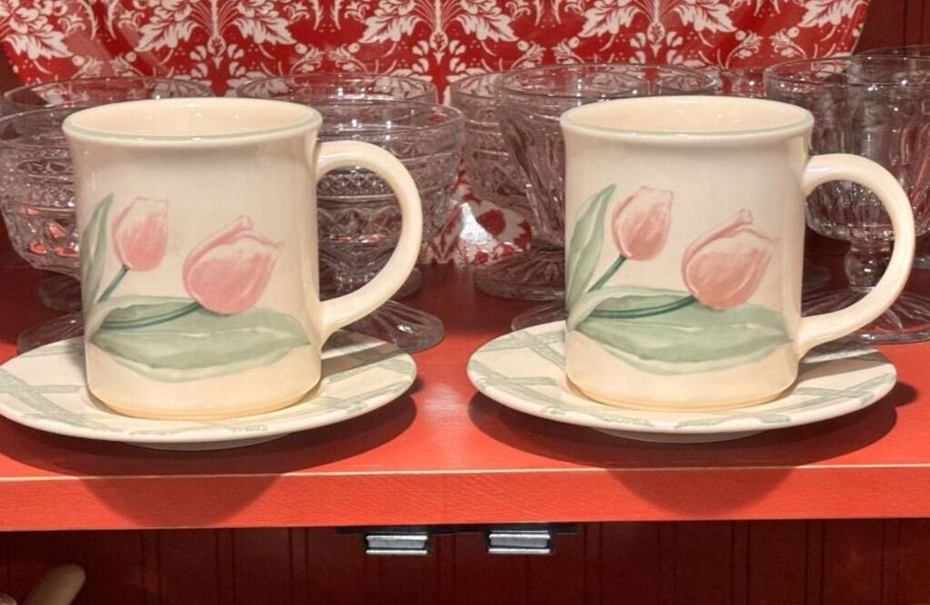 12 Pfaltzgraf Garden Party Mugs/Saucers Retired